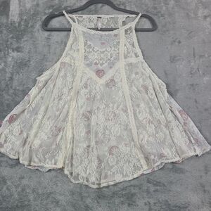Free People off white Miss Mackenzie Top - Size M